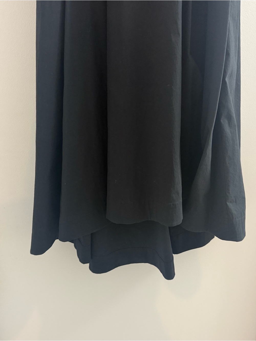 COS Waisted Pleated Sleeveless Midi Dress Black High Low Hem Small Minimalist - Picture 5 of 11